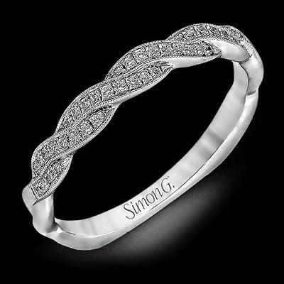 Wedding Band in 18k Gold with Diamonds