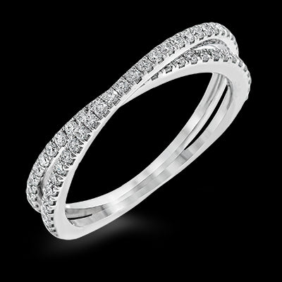 Wedding Band in 18k Gold with Diamonds