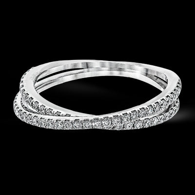 Wedding Band in 18k Gold with Diamonds