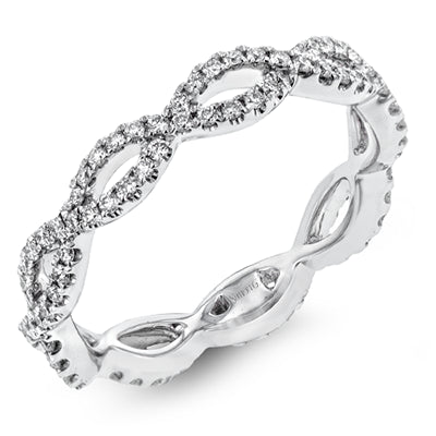 Wedding Band in 18k Gold with Diamonds