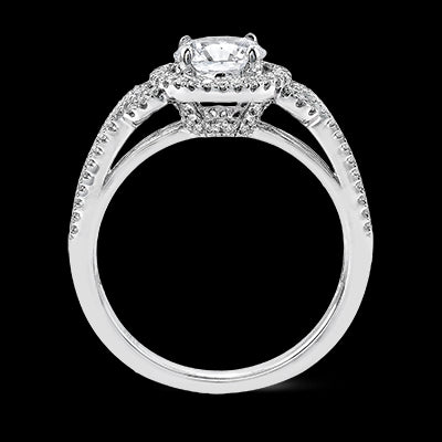 Engagement Ring in 18k Gold with Diamonds