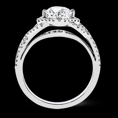 Engagement Ring in 18k Gold with Diamonds