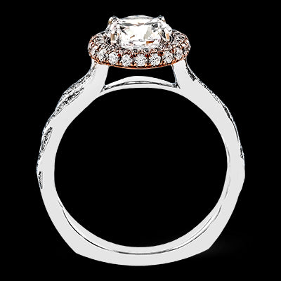 Engagement Ring in 18k Gold with Diamonds