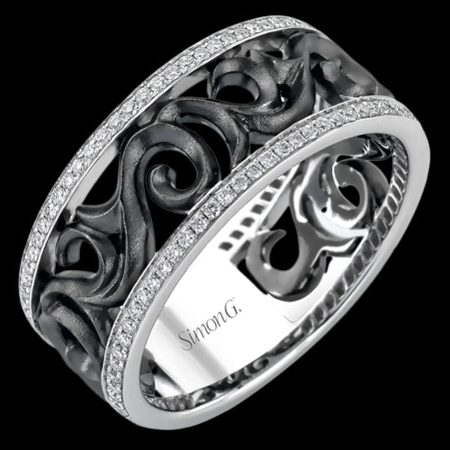 Men Ring in 14k Gold with Diamonds