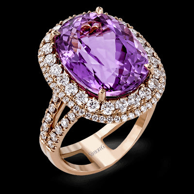 Color Ring in 18k Gold with Diamonds