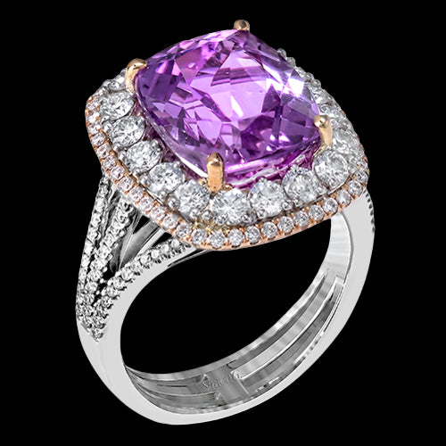 Color Ring in 18k Gold with Diamonds