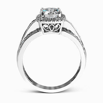 Engagement Ring in 18k Gold with Diamonds