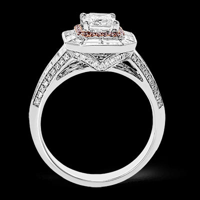 Engagement Ring in 18k Gold with Diamonds