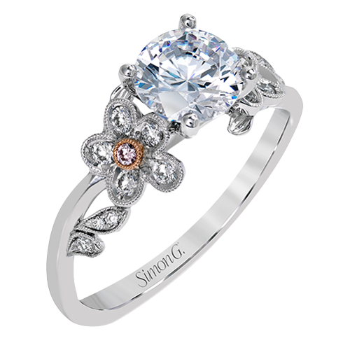 Engagement Ring in 18k Gold with Diamonds