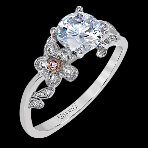 Engagement Ring in 18k Gold with Diamonds