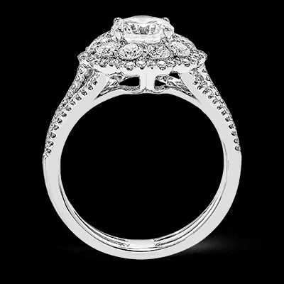 Engagement Ring in 18k Gold with Diamonds