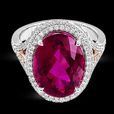 Color Ring in 18k Gold with Diamonds