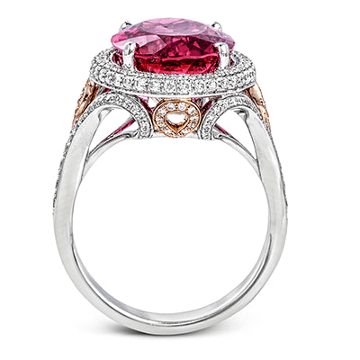 Color Ring in 18k Gold with Diamonds