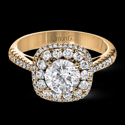 Engagement Ring in 18k Gold with Diamonds