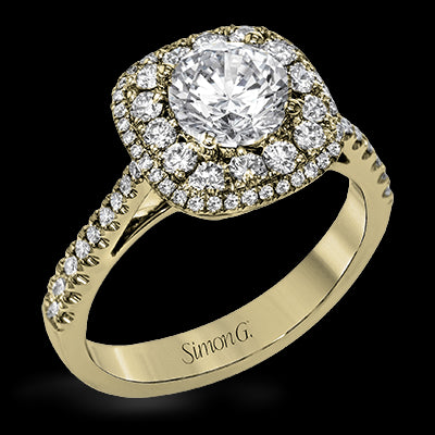 Engagement Ring in 18k Gold with Diamonds