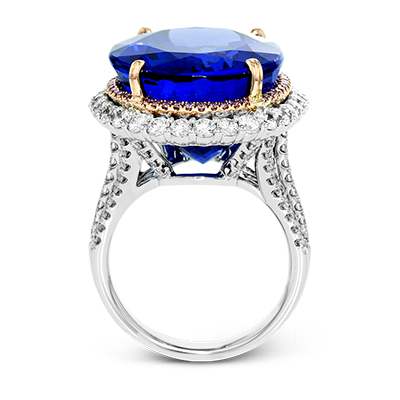 Color Ring in 18k Gold with Diamonds