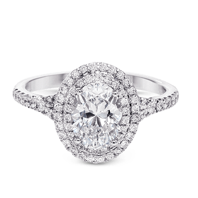 Engagement Ring in 18k Gold with Diamonds