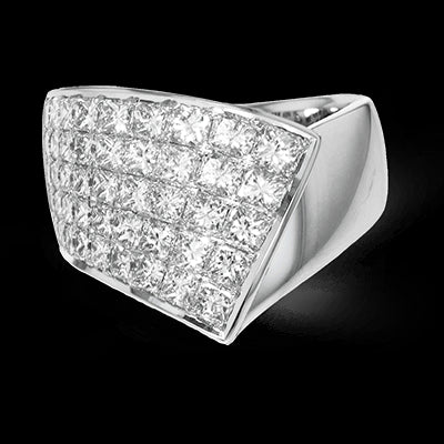 Right Hand Ring in 18k Gold with Diamonds