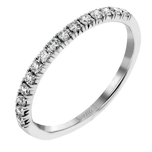 Wedding Band in 18k Gold with Diamonds