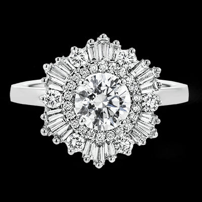 Engagement Ring in 18k Gold with Diamonds