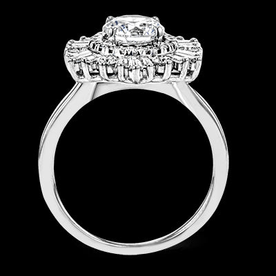 Engagement Ring in 18k Gold with Diamonds