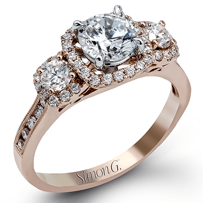 Engagement Ring in 18k Gold with Diamonds