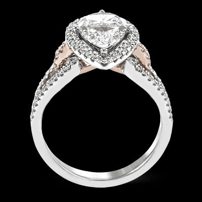 Engagement Ring in 18k Gold with Diamonds