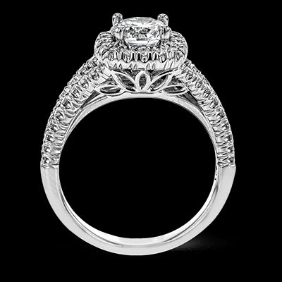 Engagement Ring in 18k Gold with Diamonds