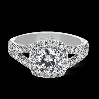 Engagement Ring in 18k Gold with Diamonds