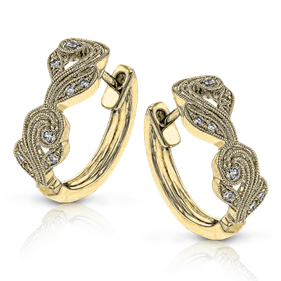 Hoop Earring in 18k Gold with Diamonds