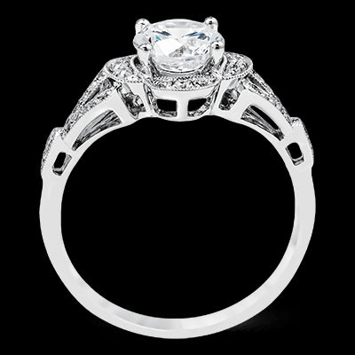 Engagement Ring in 18k Gold with Diamonds